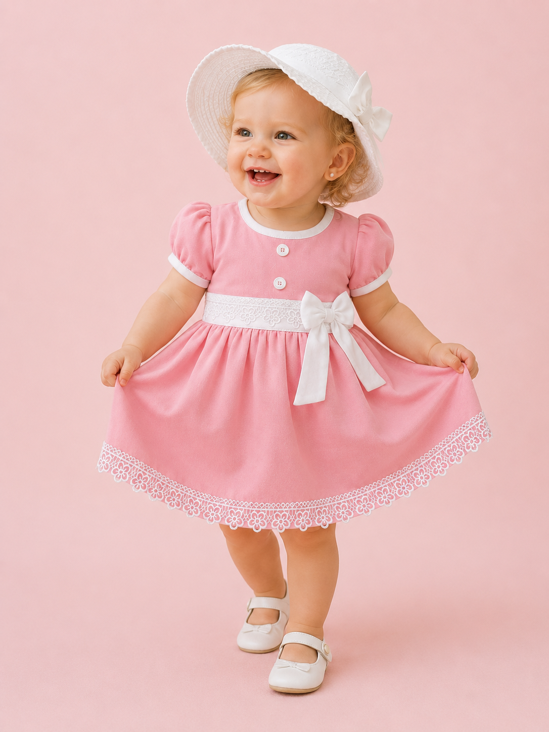 BabyRon premium organic cotton baby frocks and dresses collection for newborn girls — soft cotton baby clothes designed in India for sensitive skin