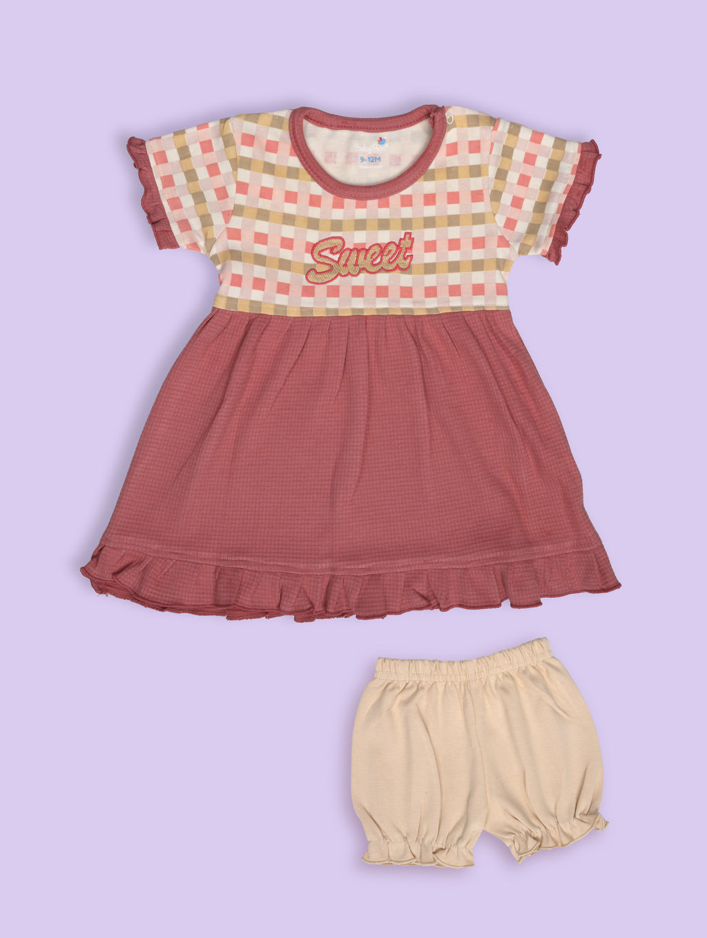 BabyRon Sweet – Premium Cotton Baby Girl Frock (0–12 Months)