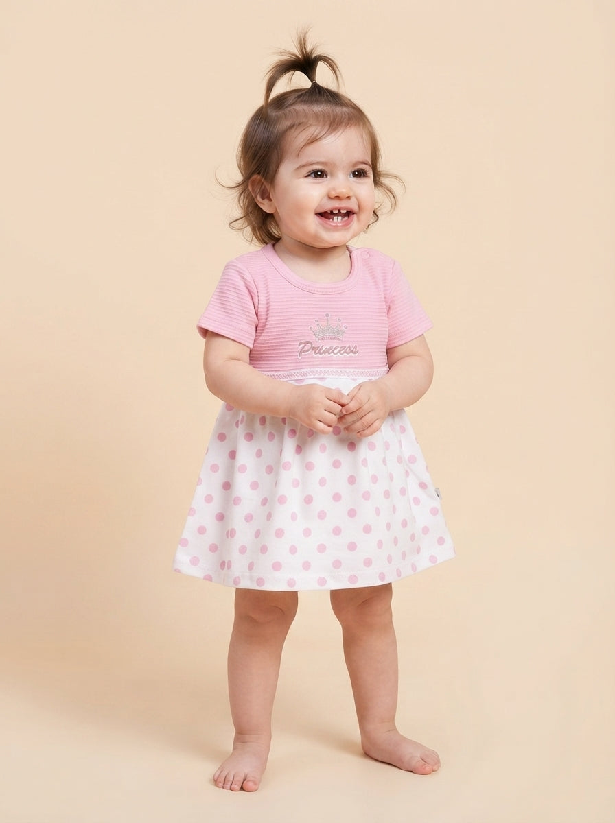 BabyRon Tiara - Premium Cotton Baby Girl Frock (0–12 Months)