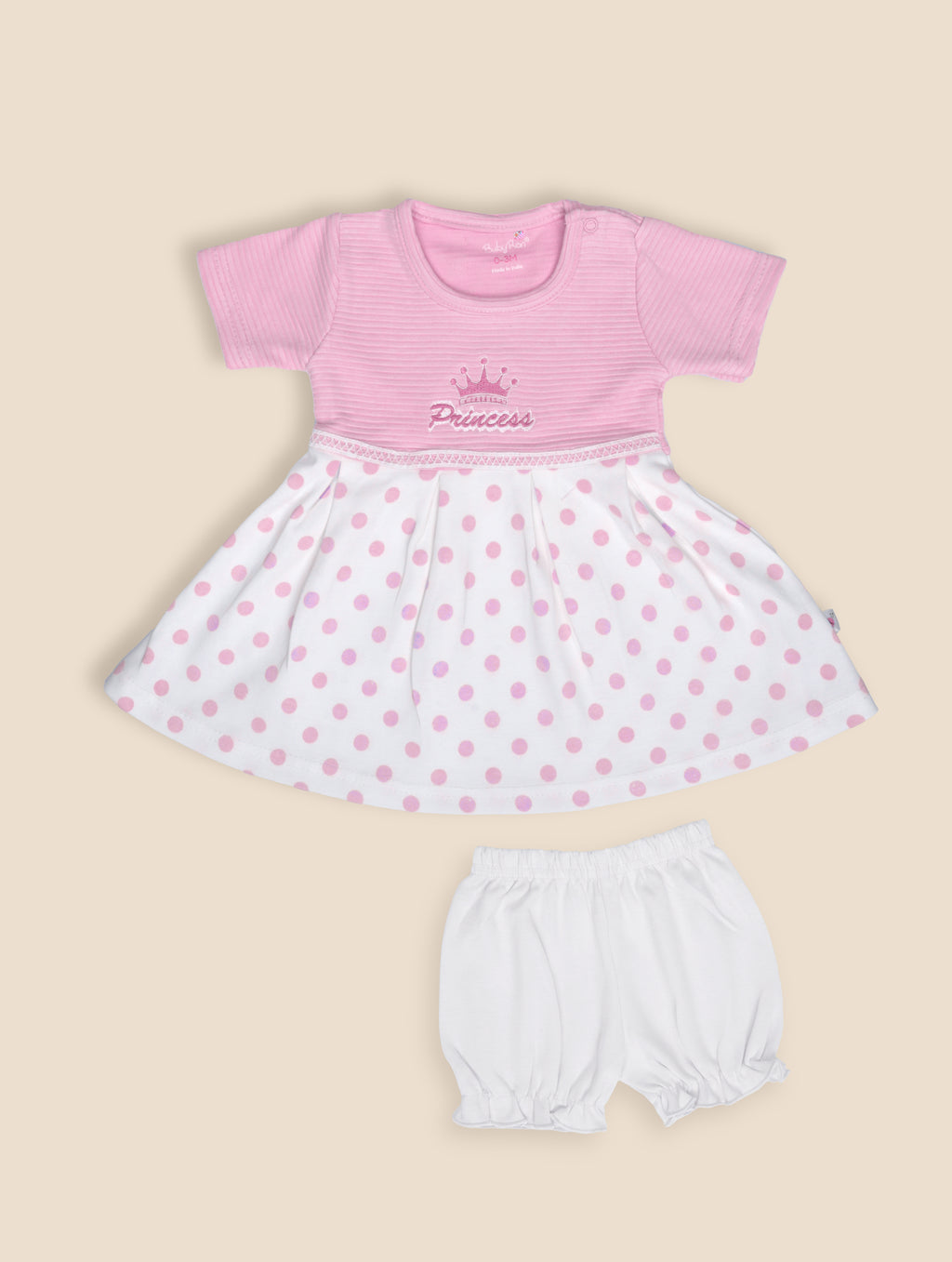 BabyRon Tiara - Premium Cotton Baby Girl Frock (0–12 Months)