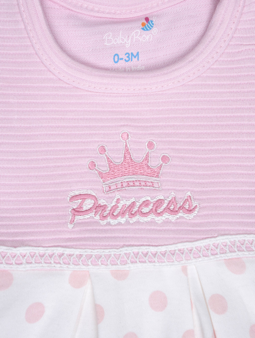 BabyRon Tiara - Premium Cotton Baby Girl Frock (0–12 Months)