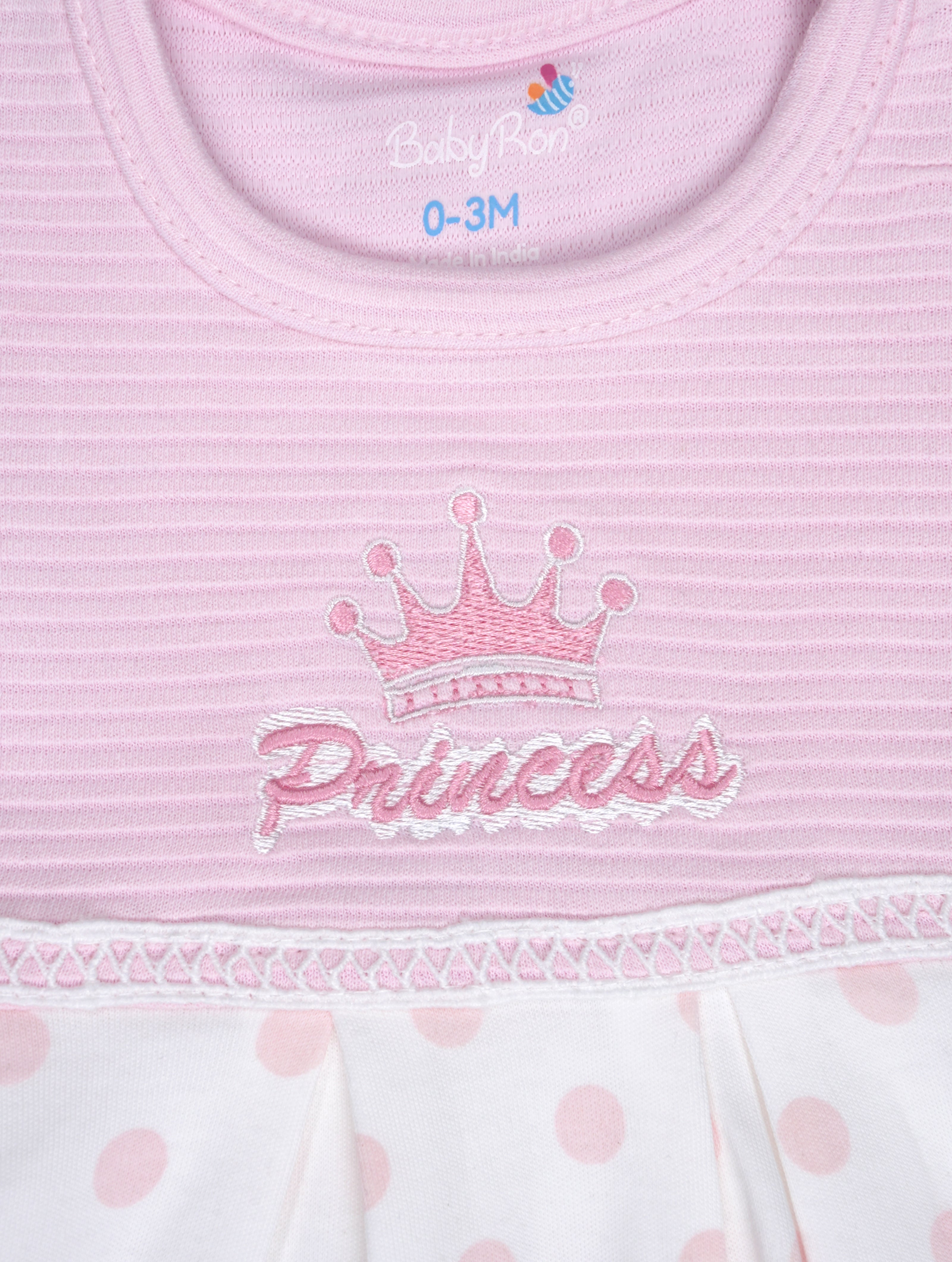 BabyRon Tiara - Premium Cotton Baby Girl Frock (0–12 Months)