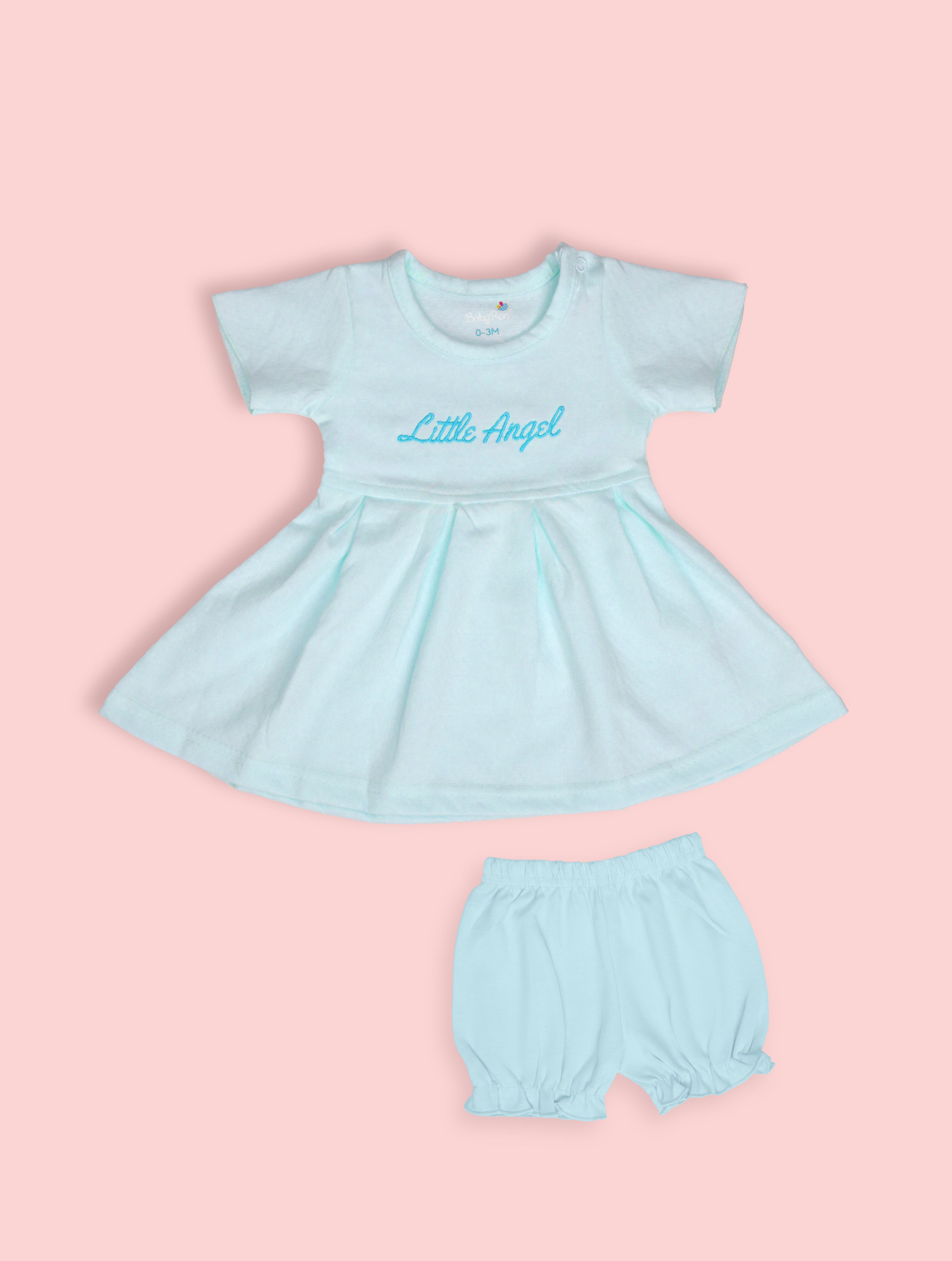 BabyRon Angel – Premium Cotton Baby Girl Frock (0–12 Months)