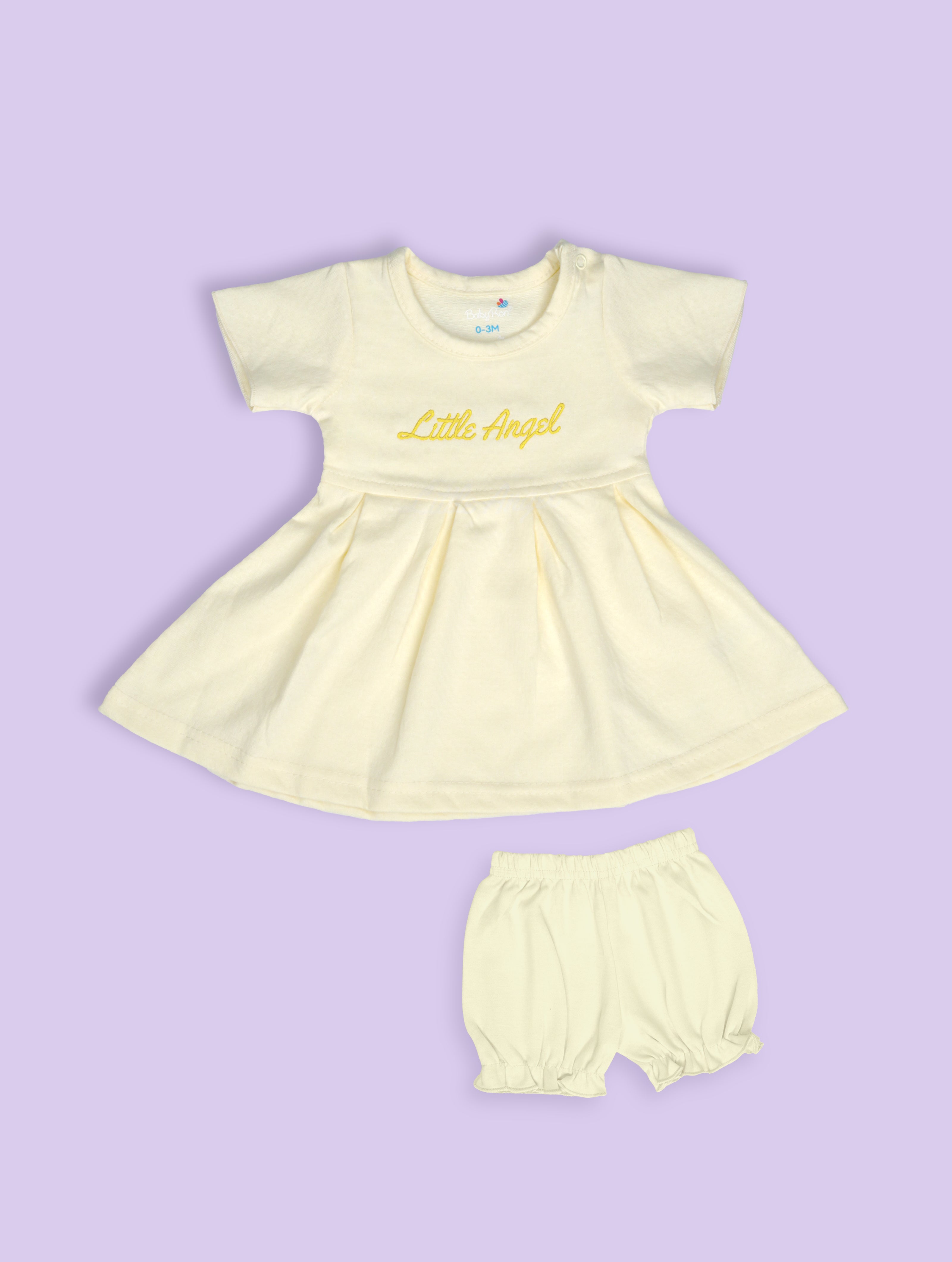 BabyRon Angel – Premium Cotton Baby Girl Frock (0–12 Months)