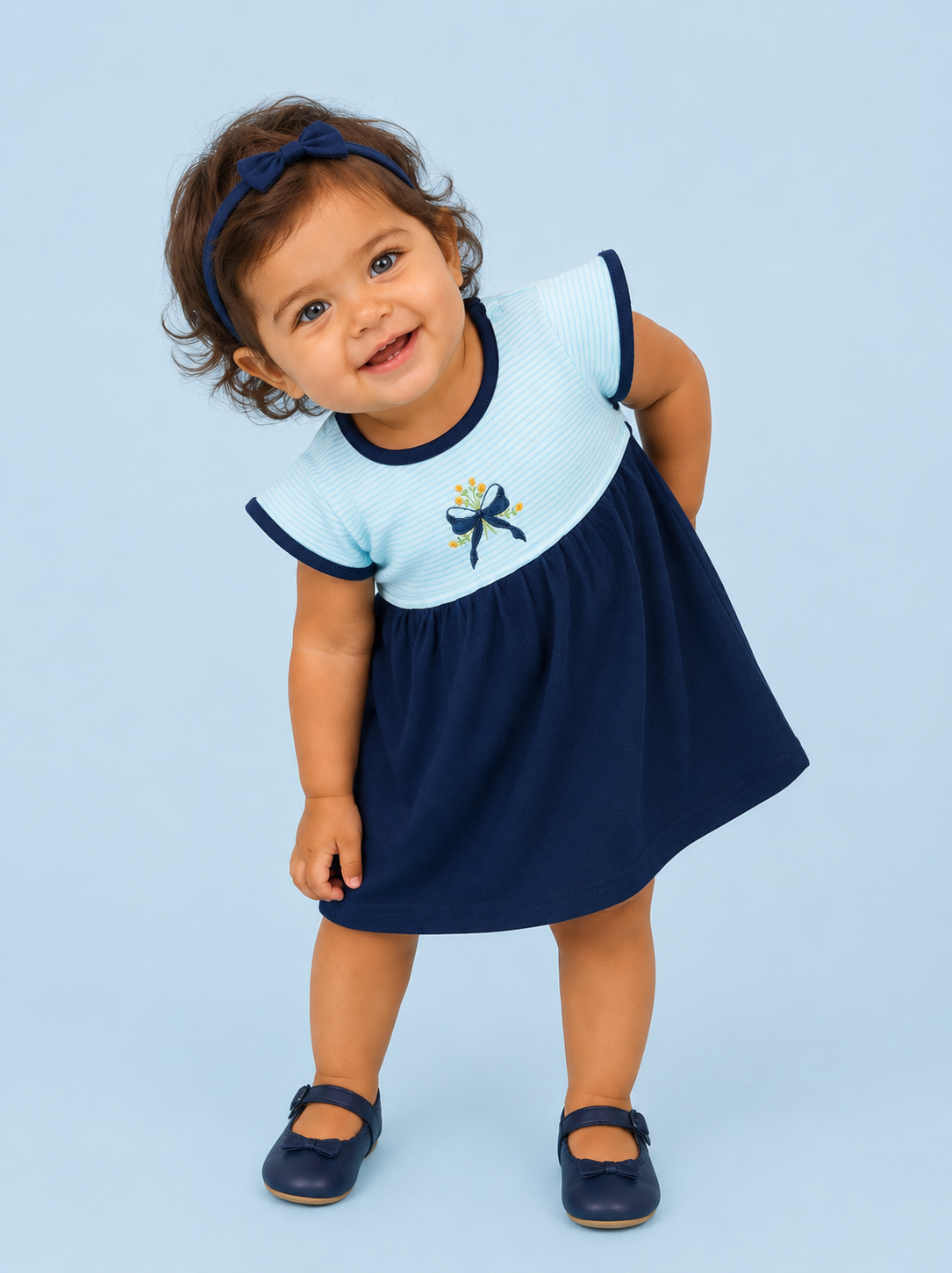 BabyRon Rosette – Premium Cotton Baby Girl Frock (0–12 Months)