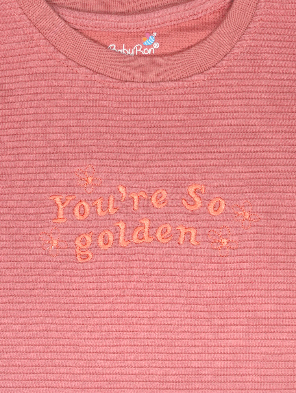 Berry Pink — BabyRon Golden premium organic cotton baby pyjama set worn by baby girl model, soft breathable baby wear for 0–12 months, gentle on sensitive skin, premium baby clothing India by BabyRon