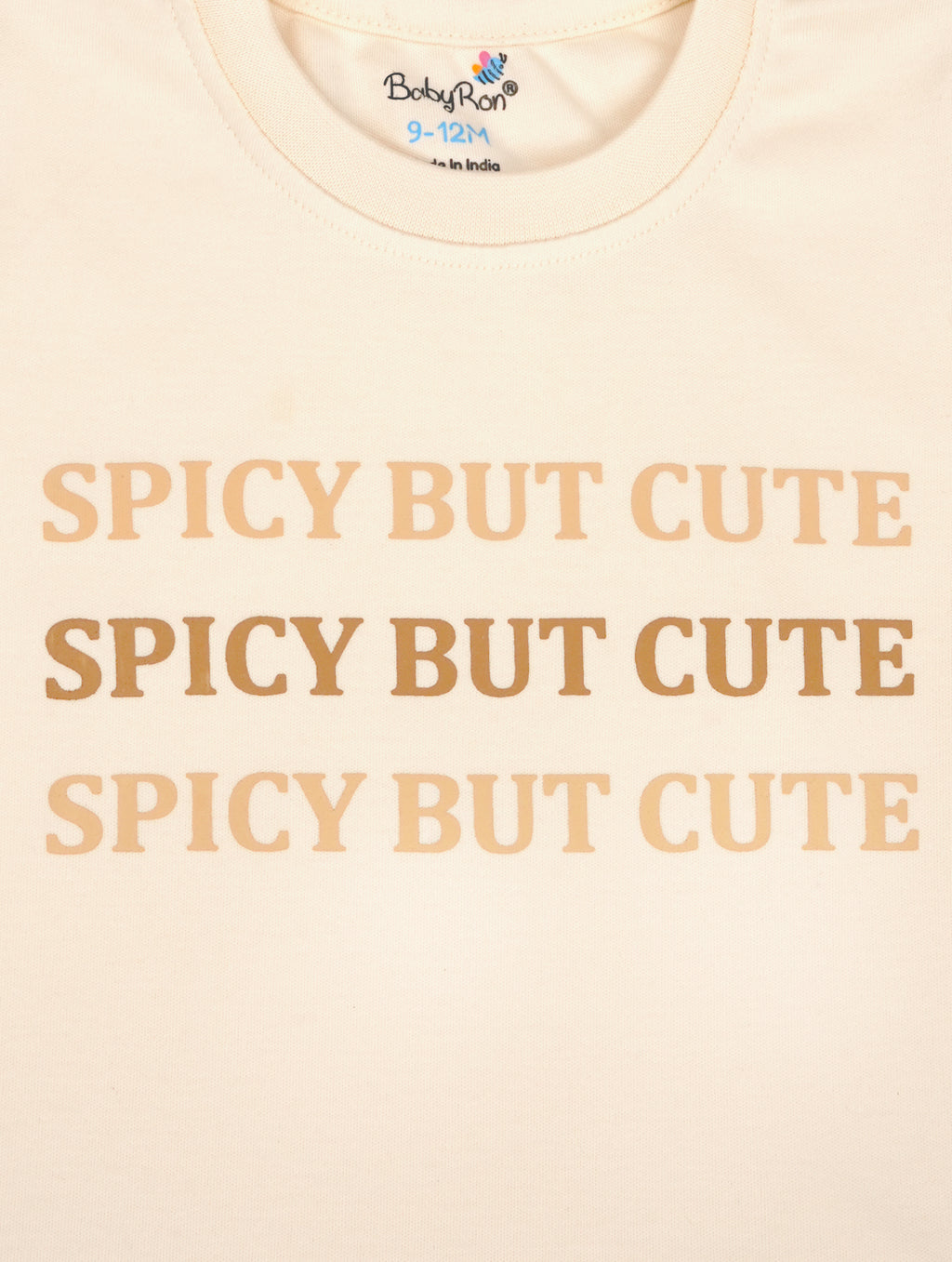 Cocoa Brown — BabyRon Spice premium organic cotton baby pyjama set worn by baby boy model, soft breathable baby wear for 0–12 months, gentle on sensitive skin, premium baby clothing India by BabyRon