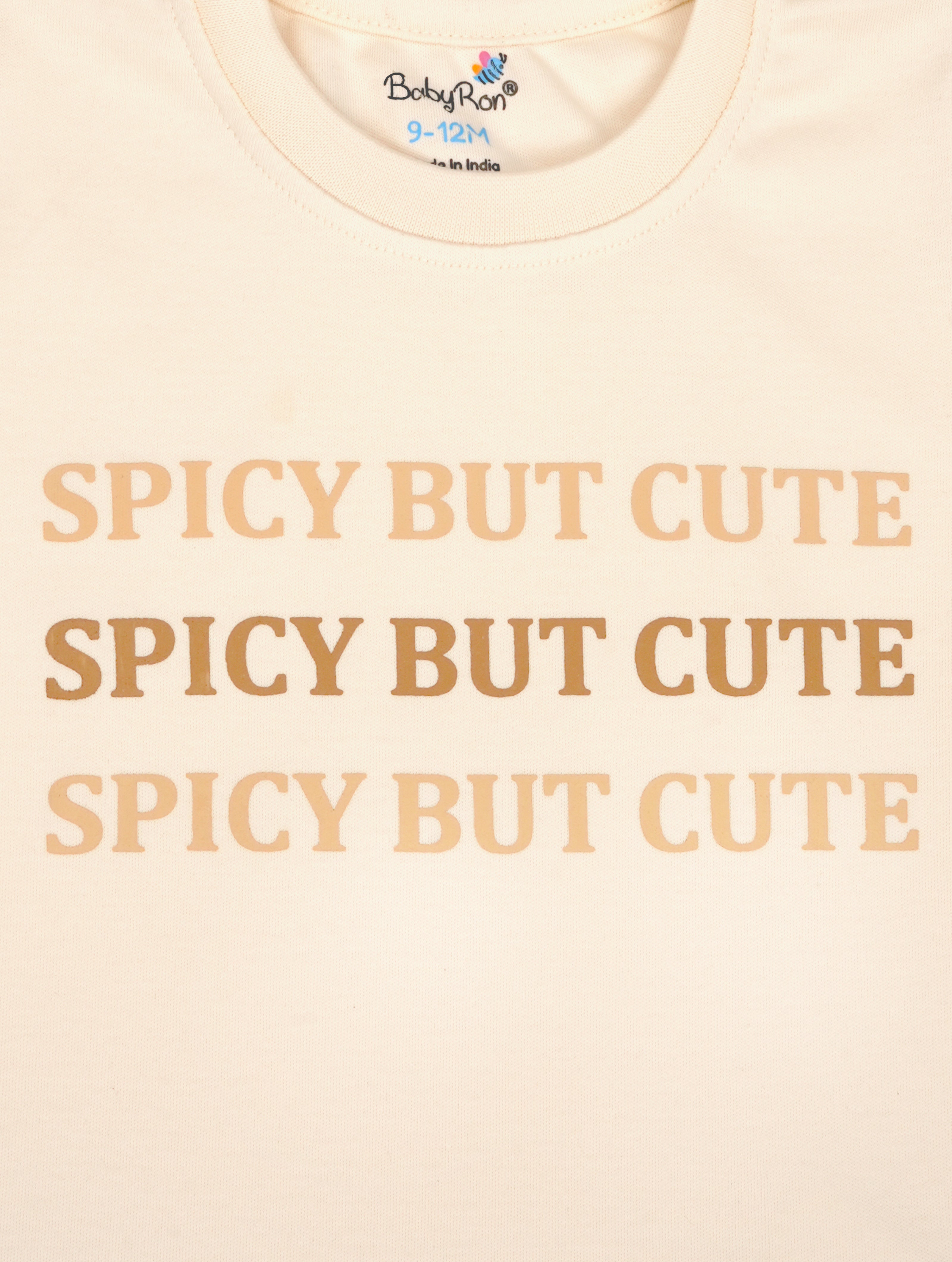 Cocoa Brown — BabyRon Spice premium organic cotton baby pyjama set worn by baby boy model, soft breathable baby wear for 0–12 months, gentle on sensitive skin, premium baby clothing India by BabyRon