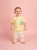 Mellow Yellow — BabyRon Surfer premium organic cotton baby pyjama set worn by baby boy model, soft breathable cotton baby clothes for sensitive skin, safe and chemical-conscious baby wear, newborn gifting and baby shower gift, premium baby clothing for 0–12 months, sustainable baby clothing India by BabyRon