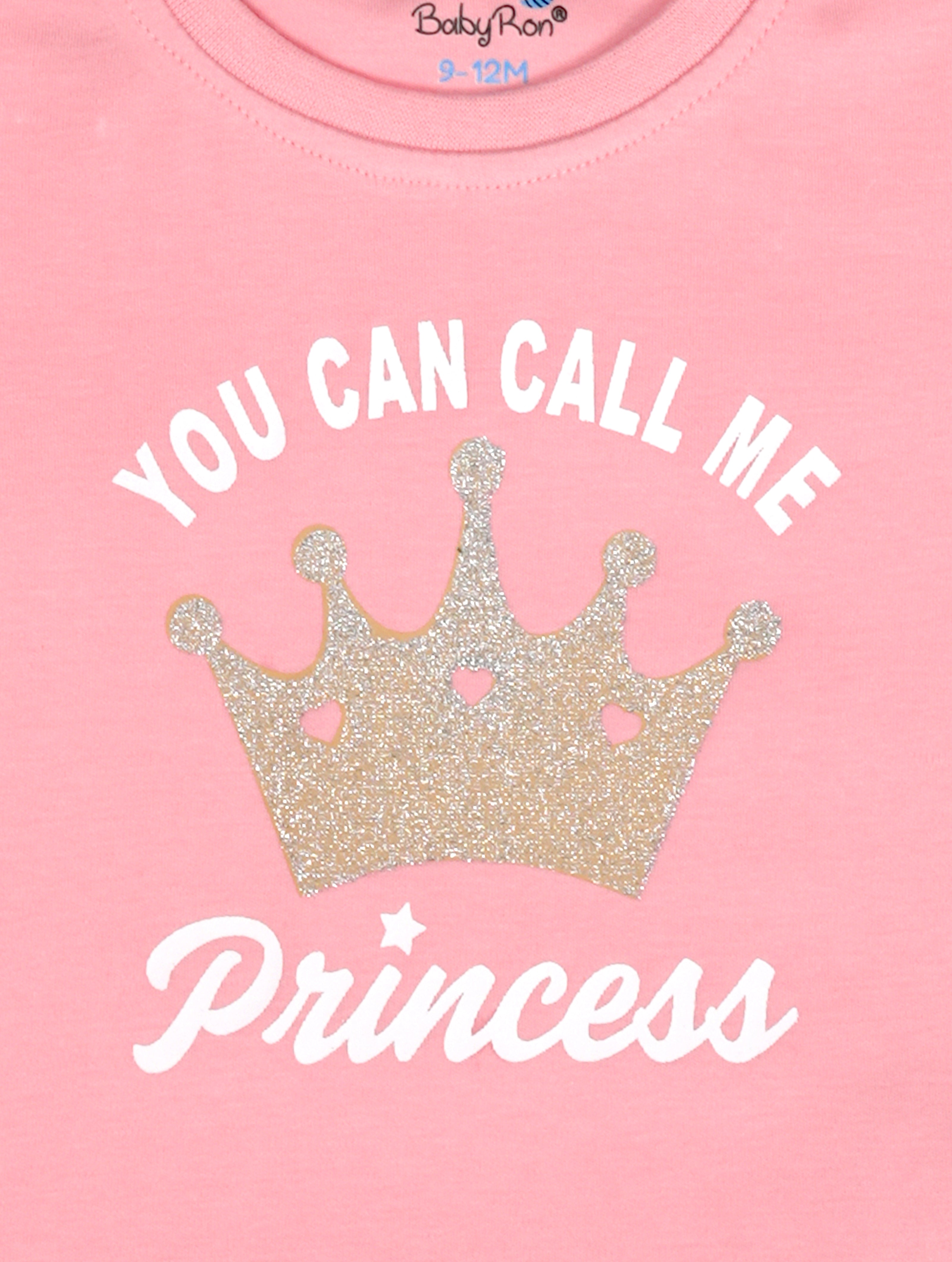 Pearl Pink — BabyRon Princess premium organic cotton baby pyjama set worn by baby girl model, soft breathable baby wear for 0–12 months, gentle on sensitive skin, premium baby clothing India by BabyRon