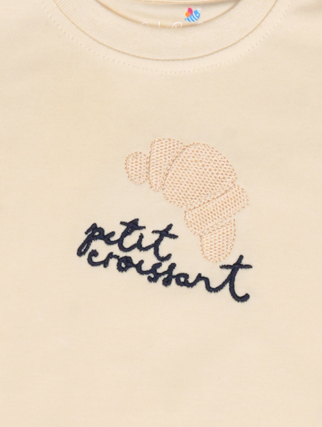 Sand Dune — BabyRon Croissant premium organic cotton baby pyjama set worn by baby boy model, soft breathable baby wear for 0–12 months, gentle on sensitive skin, premium baby clothing India by BabyRon
